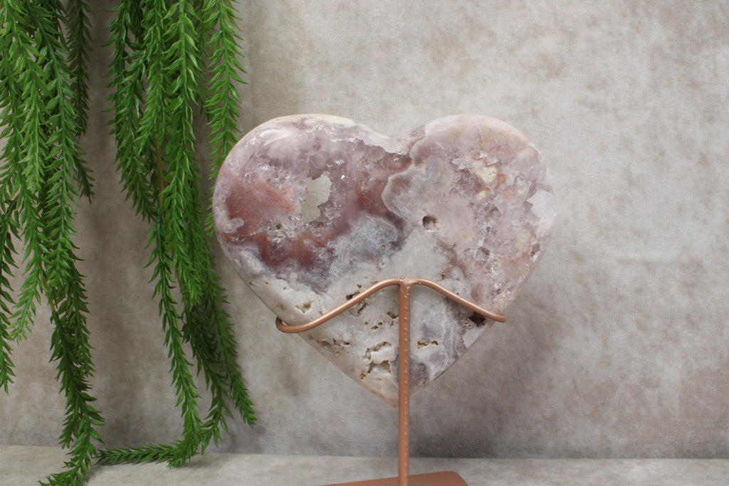 Roze amethist hart #1625