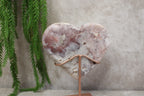 Roze amethist hart #1625