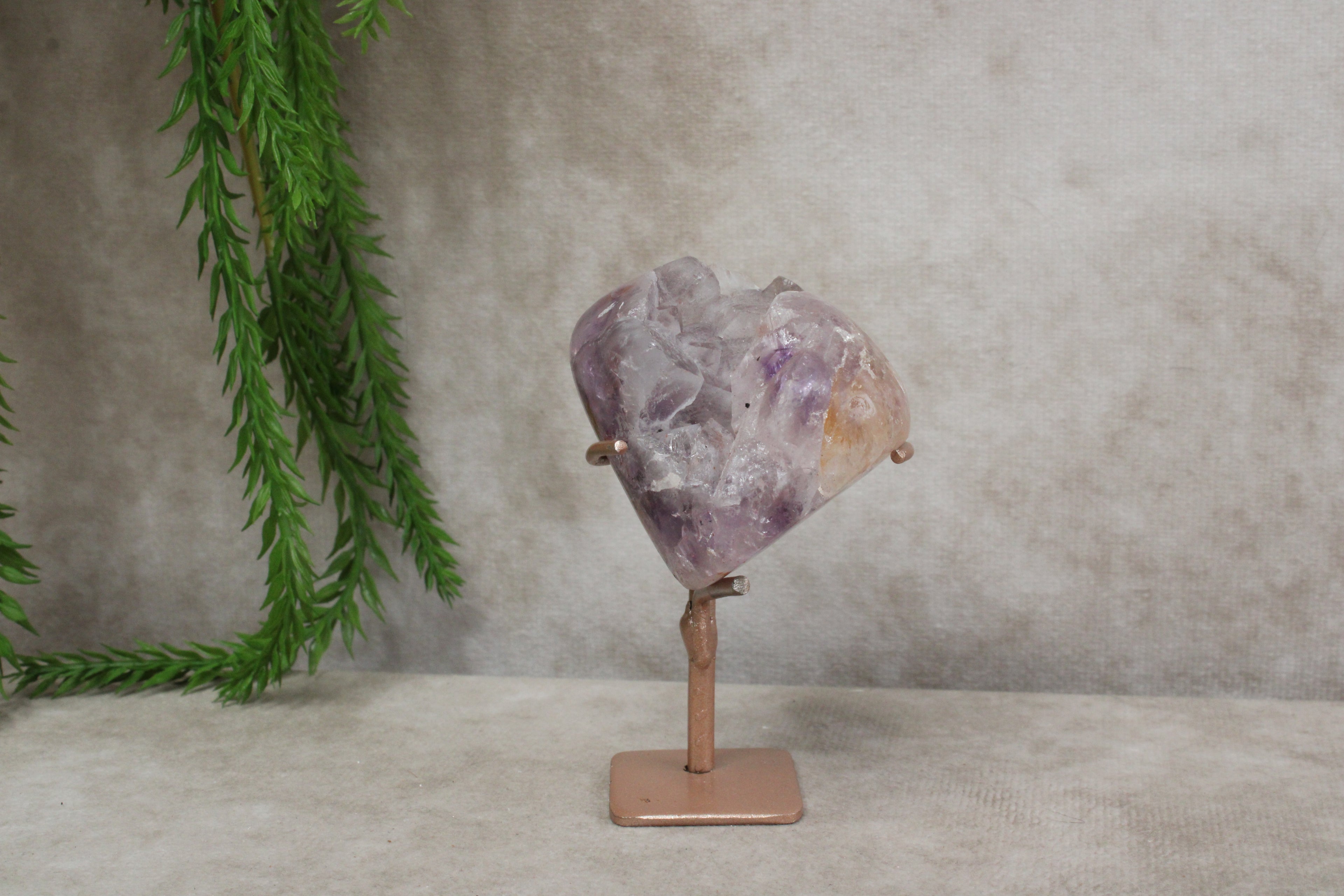 Roze amethist mini op standaard #1438