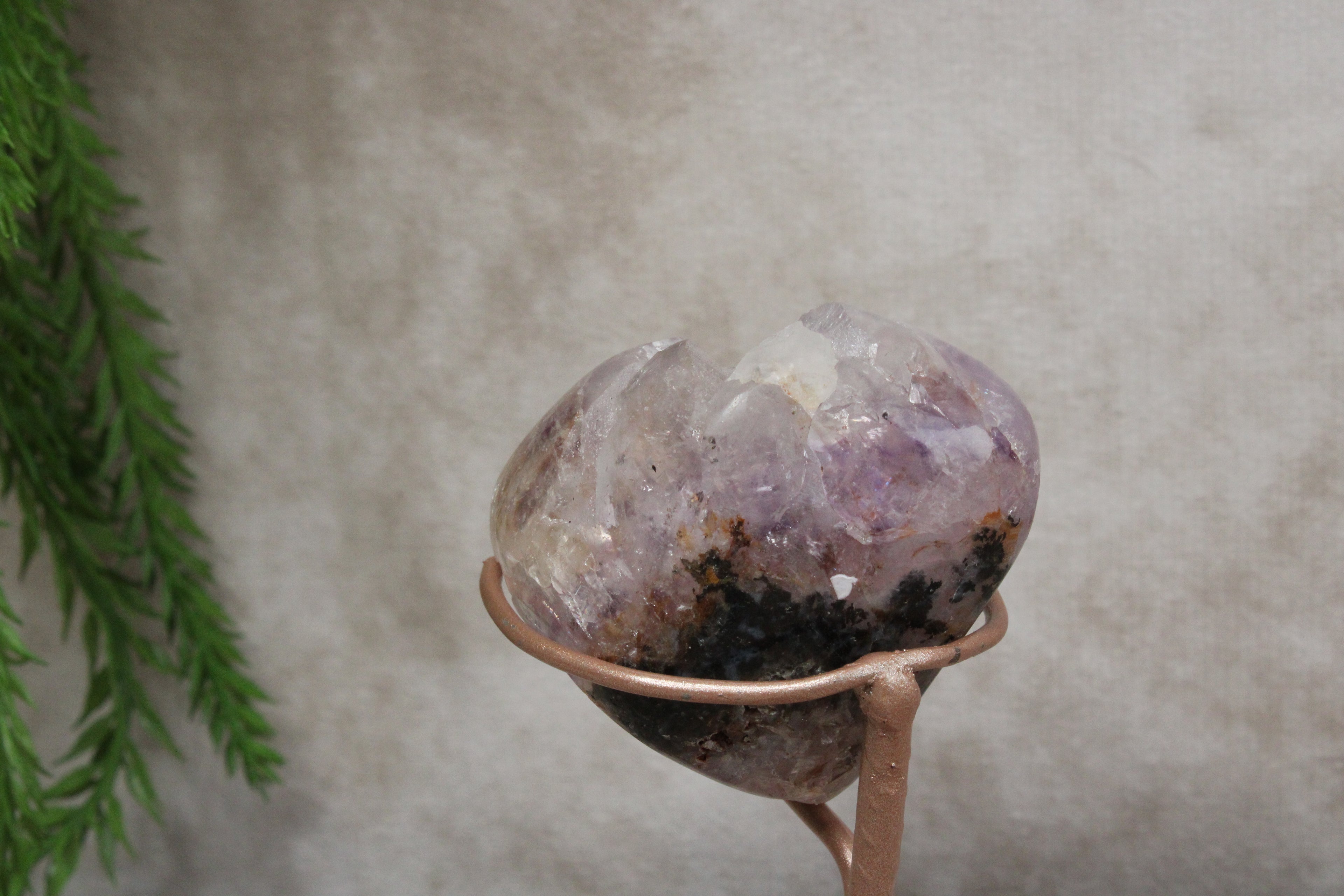 Roze amethist mini op standaard #1438