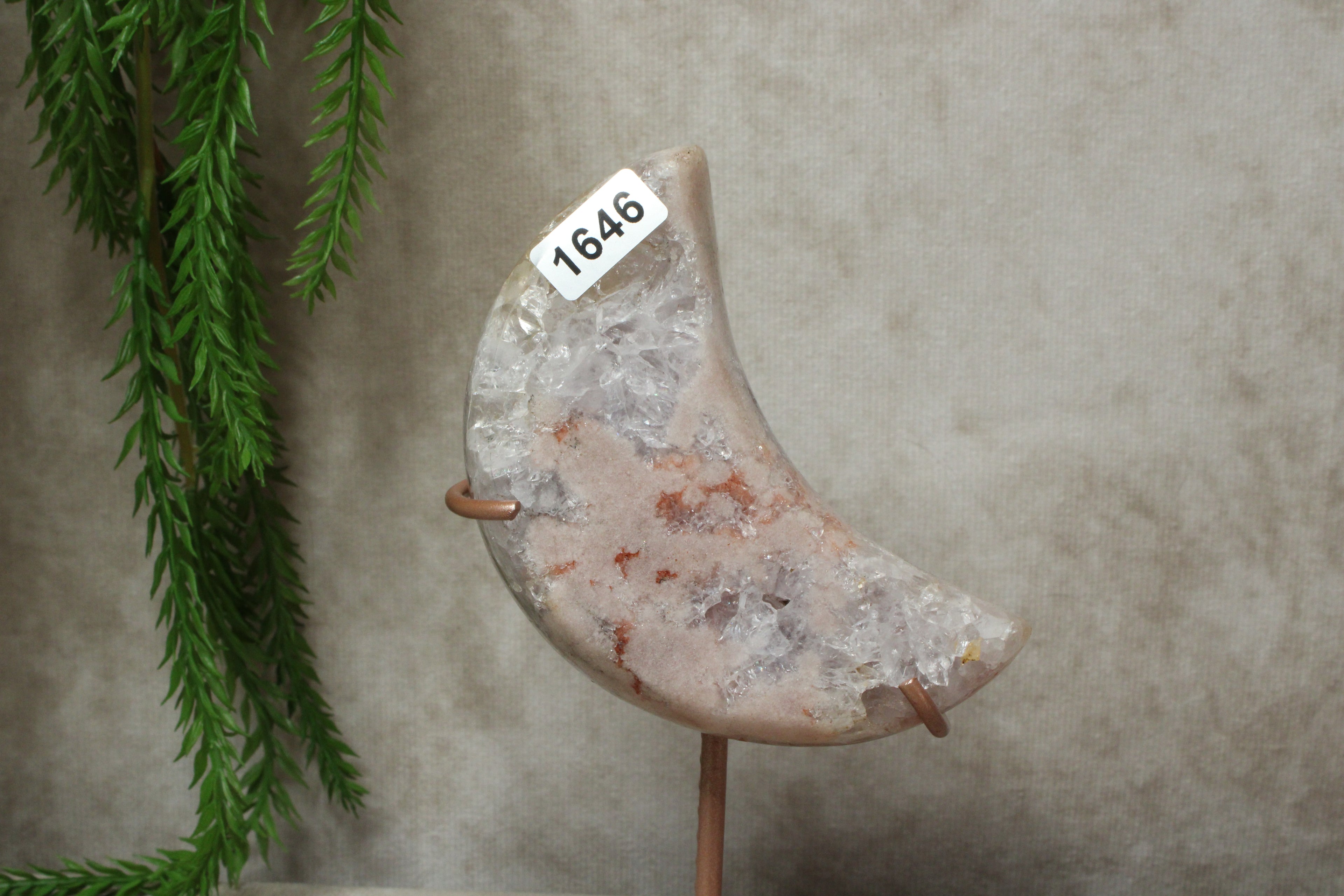 Roze amethist maan #1646