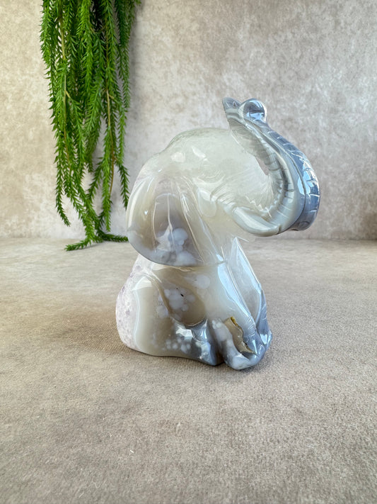Agaat olifant met amethist