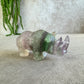 Neushoorn paars groen