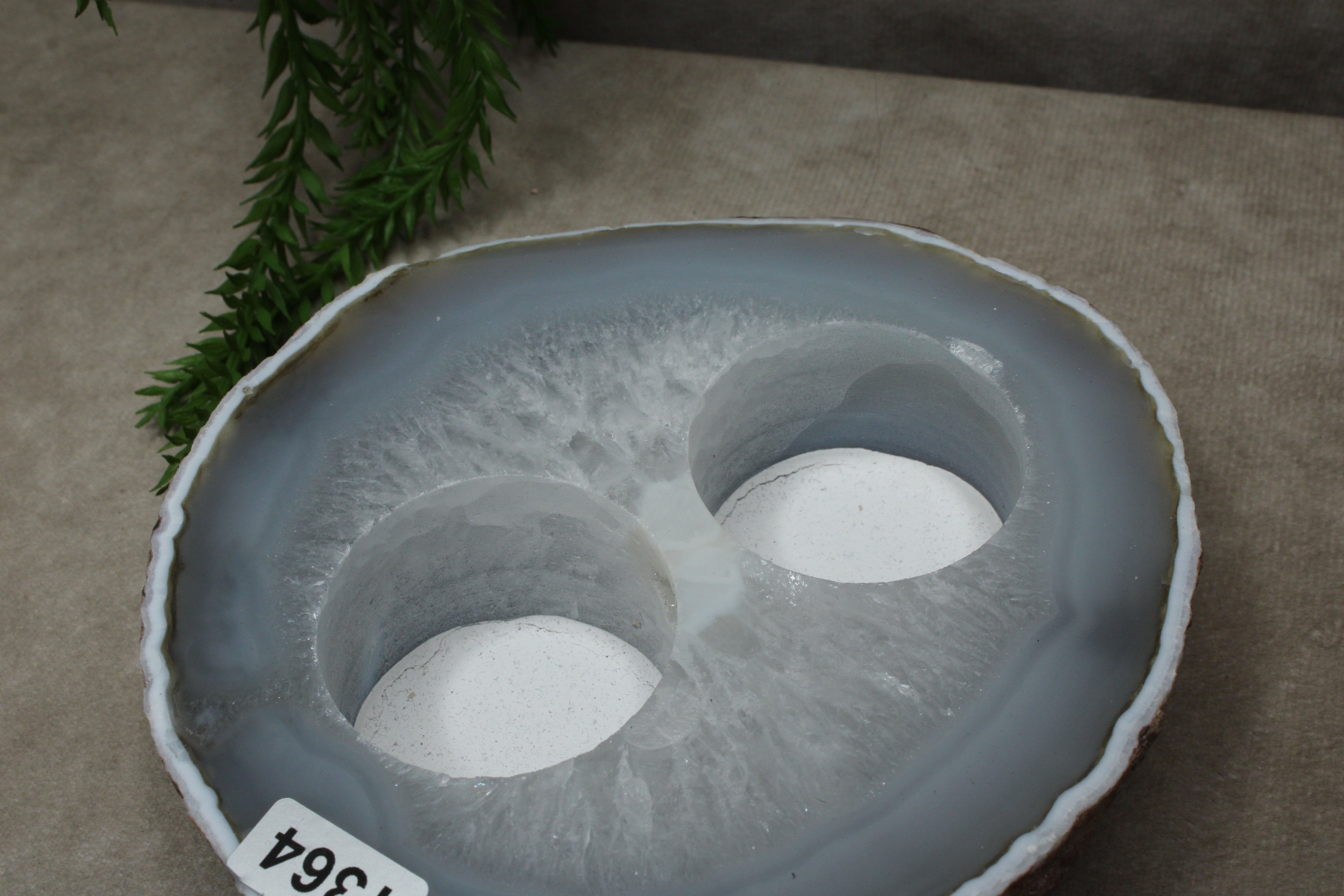 Agaat waxine plat #1364