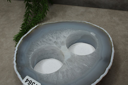 Agaat waxine plat #1364