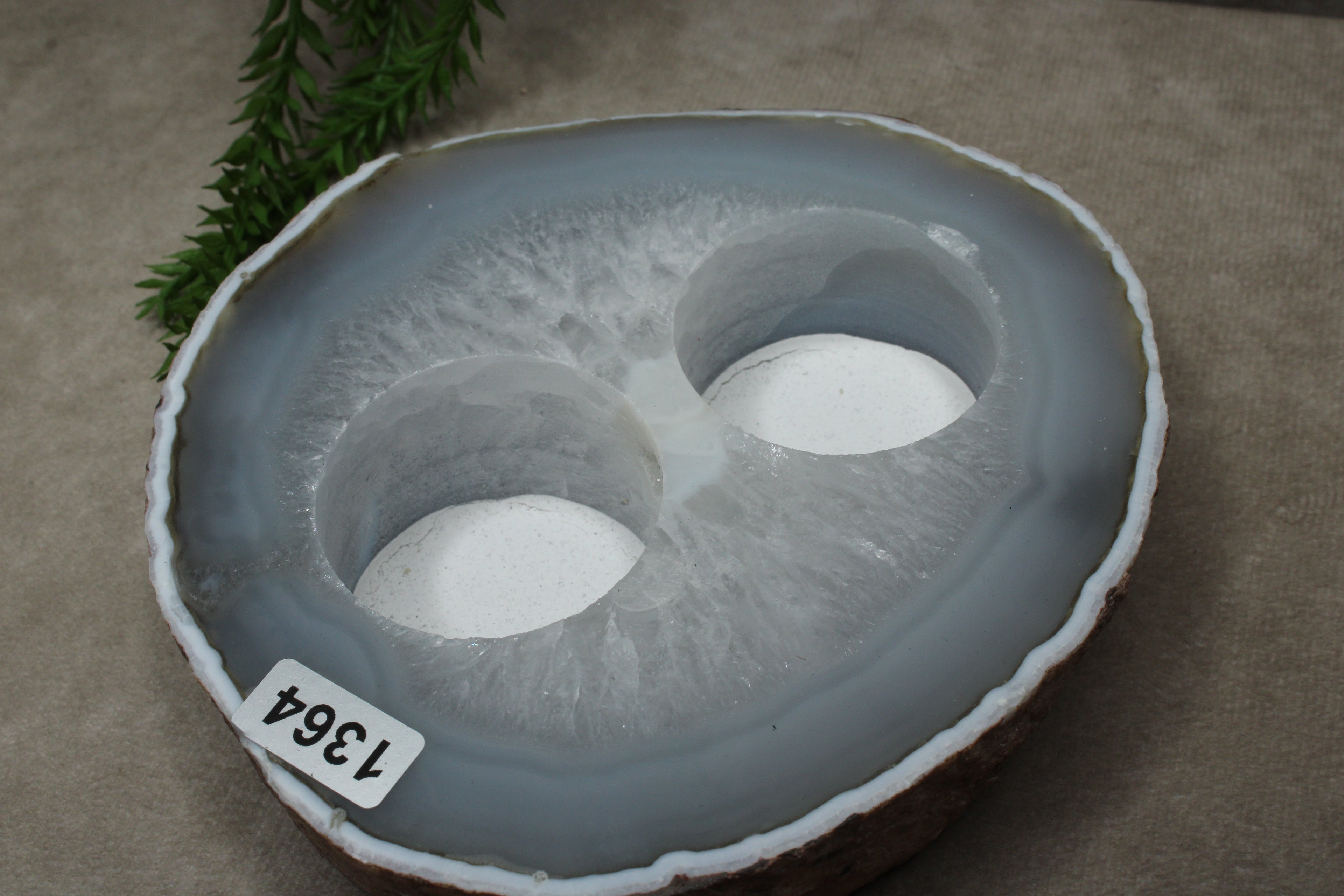 Agaat waxine plat #1364