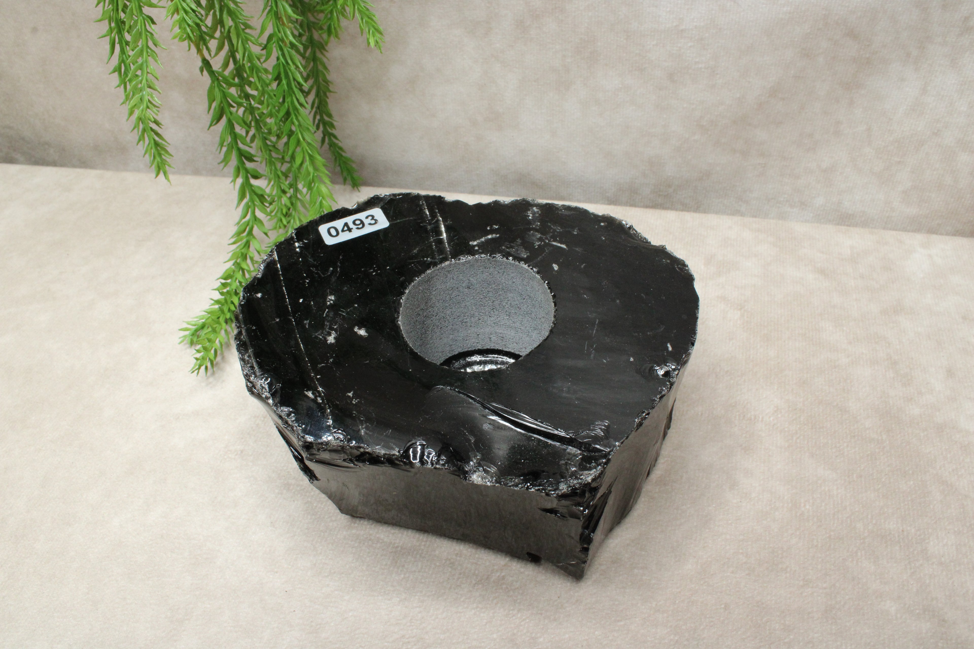 Obsidiaan waxine #0493