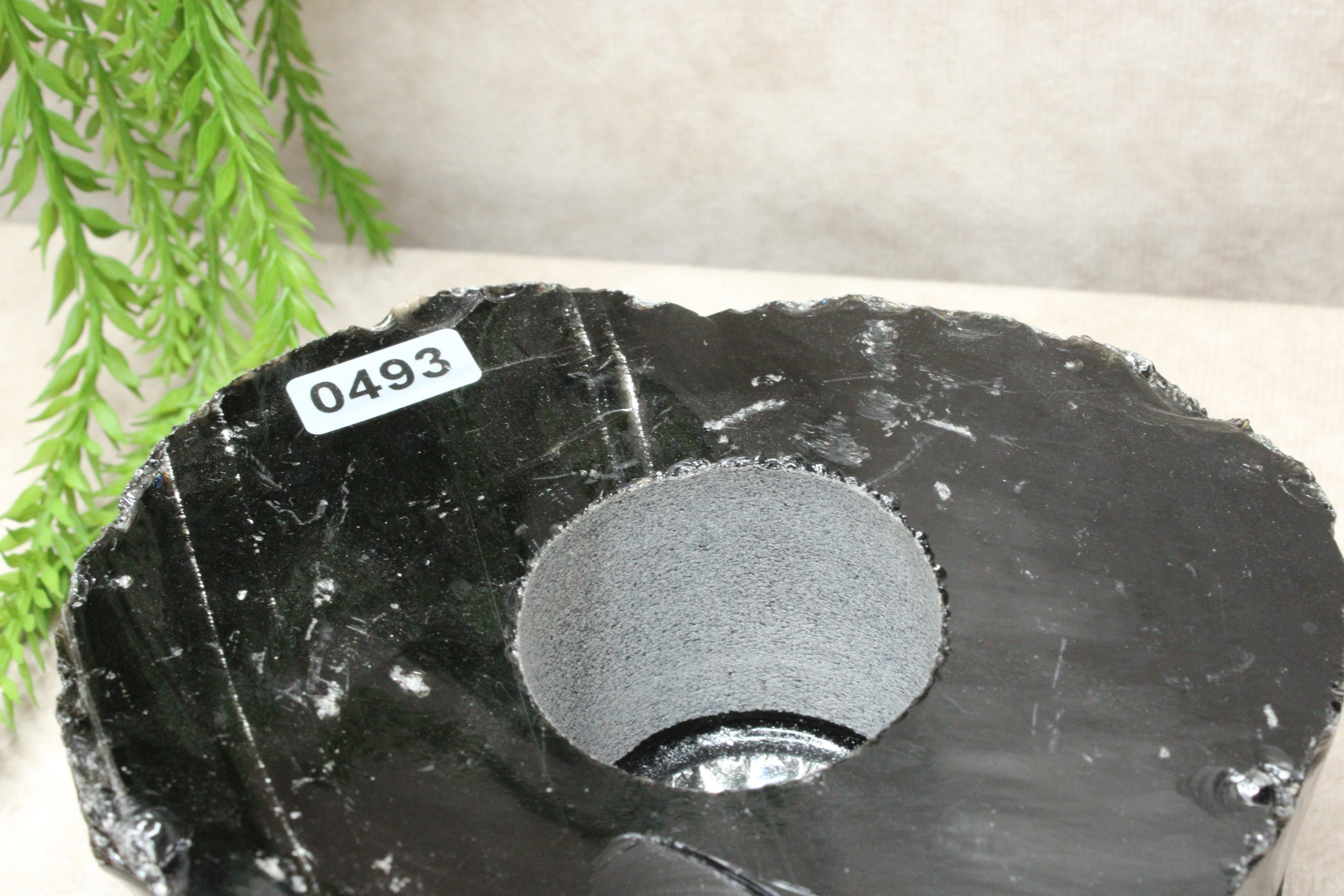 Obsidiaan waxine #0493