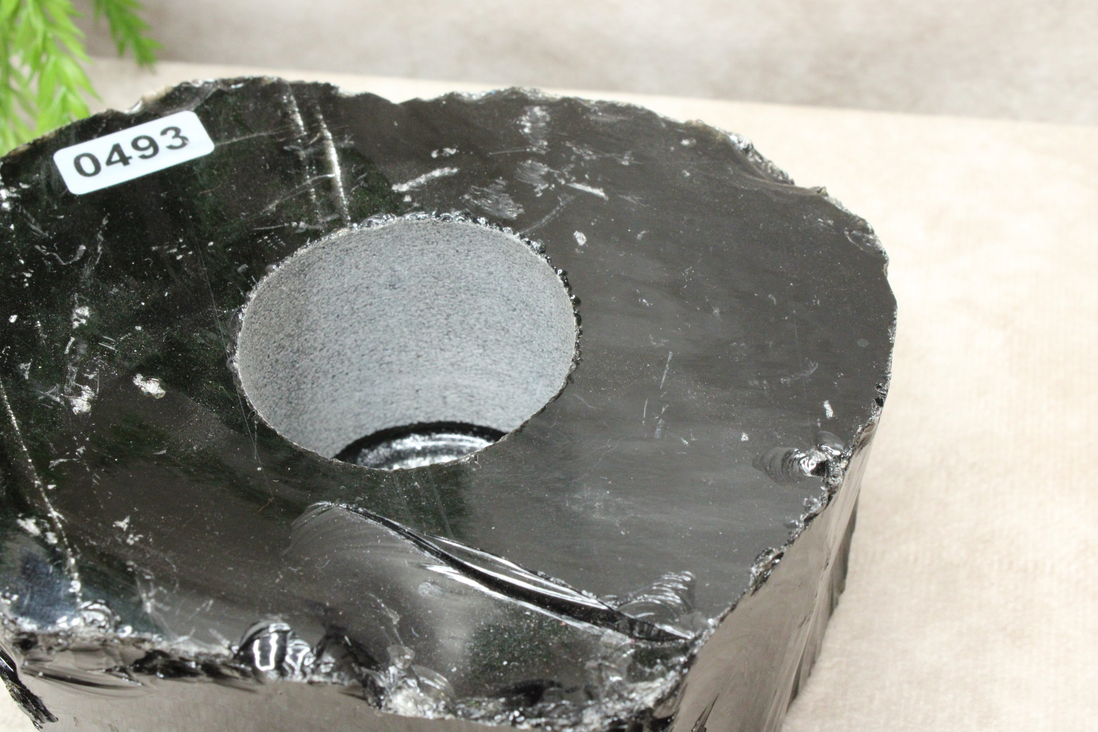 Obsidiaan waxine #0493