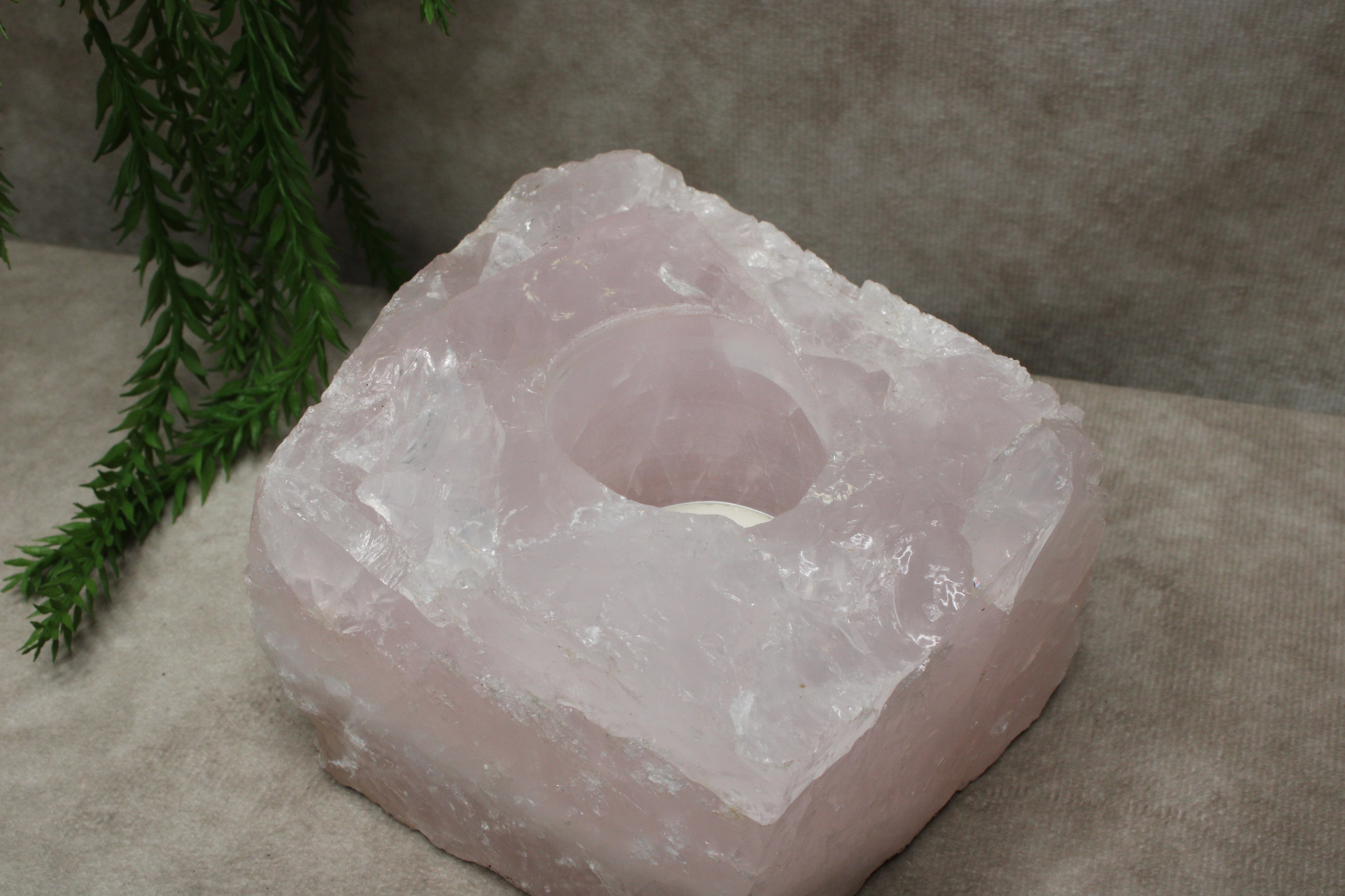 Rozenkwarts waxinelicht