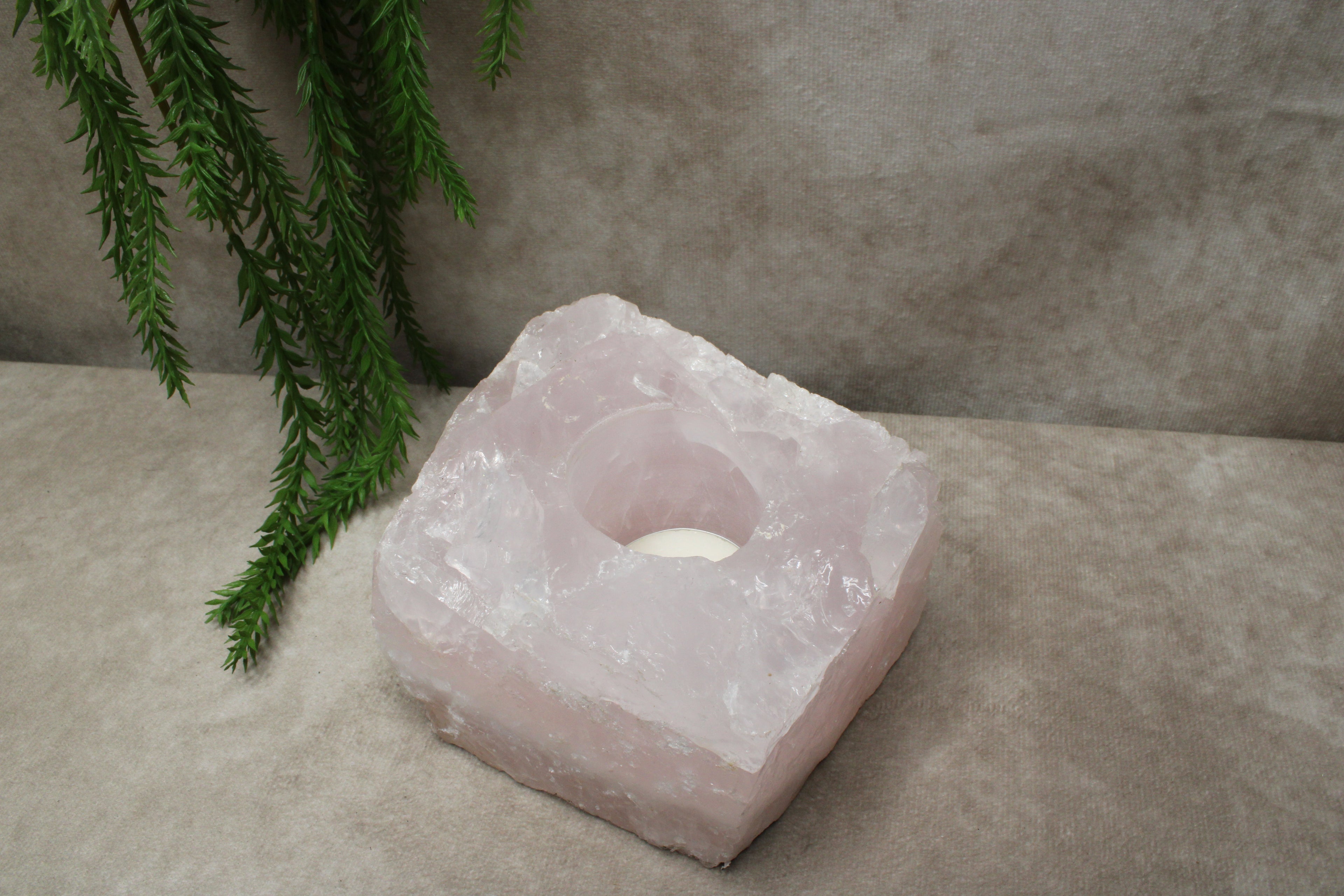 Rozenkwarts waxinelicht