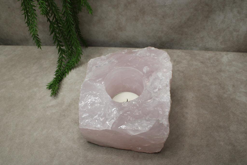 Rozenkwarts waxinelicht