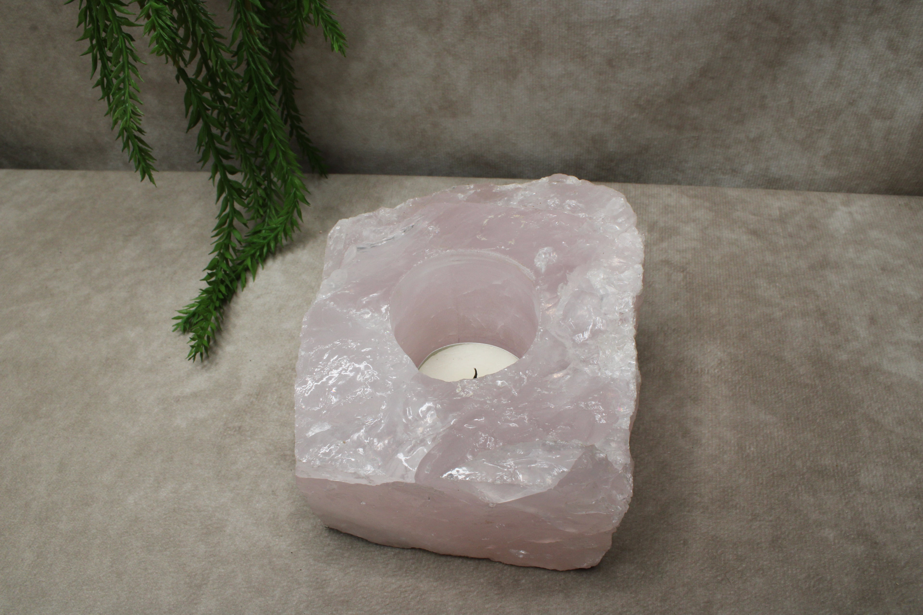 Rozenkwarts waxinelicht