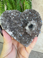 Agaat met amethist hart #1692