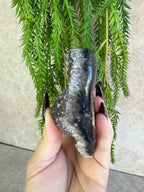 Agaat met amethist hart #1692