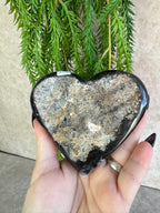 Agaat met amethist hart #1692