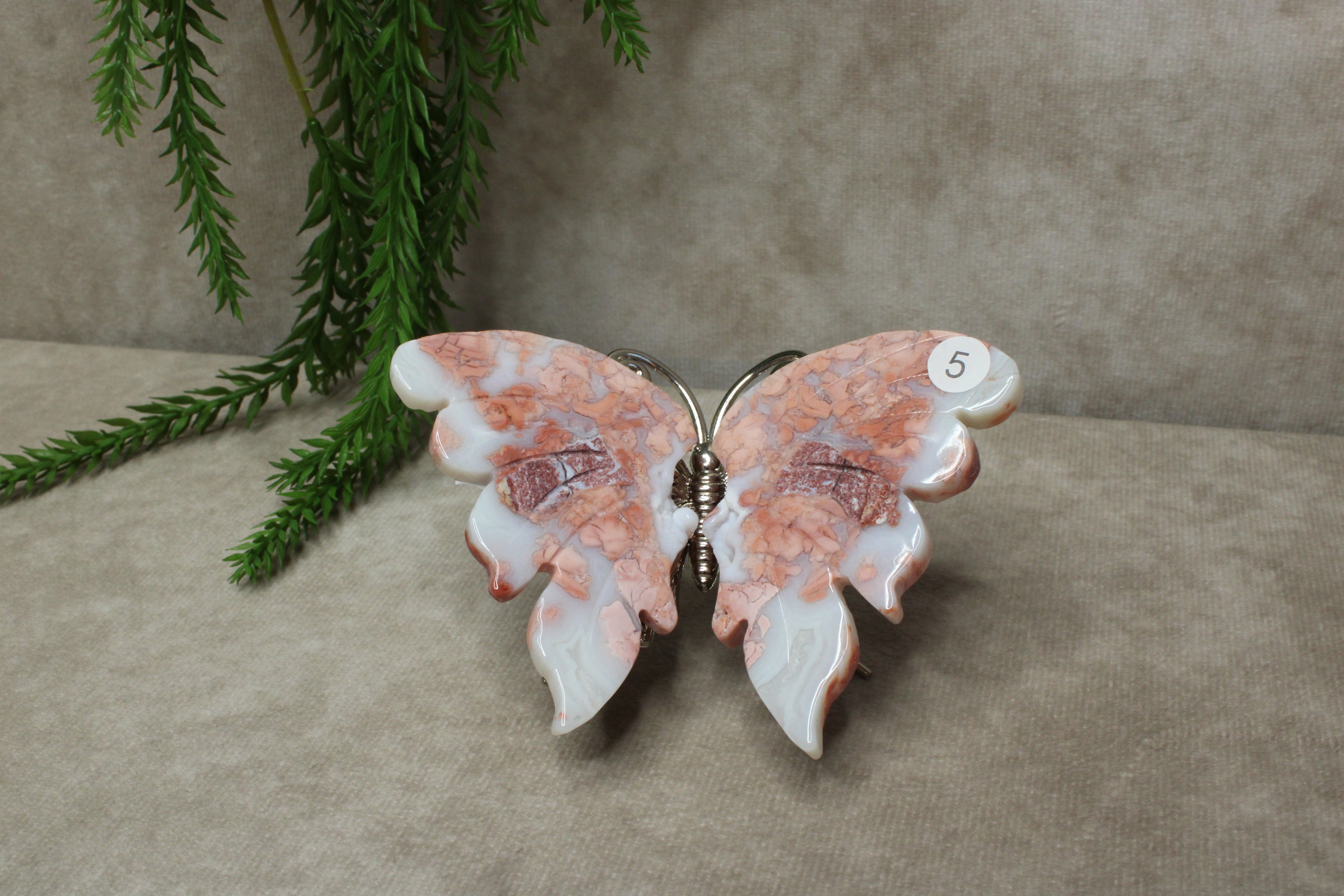 Roze agaat vlinder #5