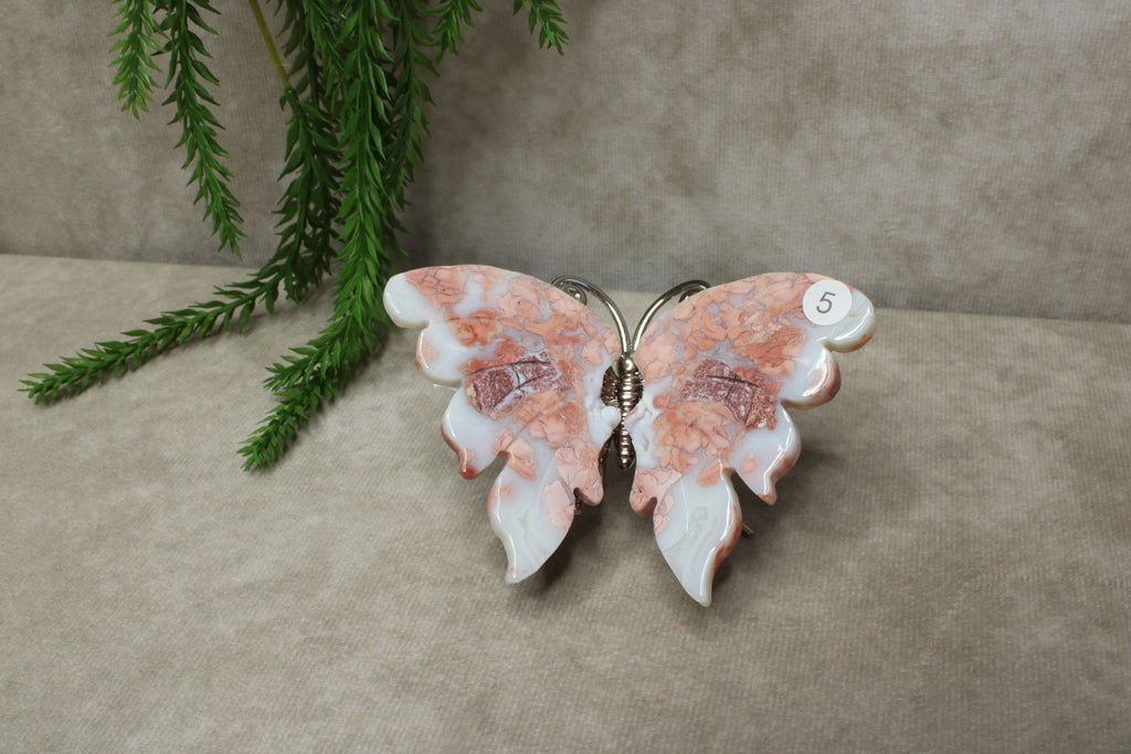 Roze agaat vlinder #5