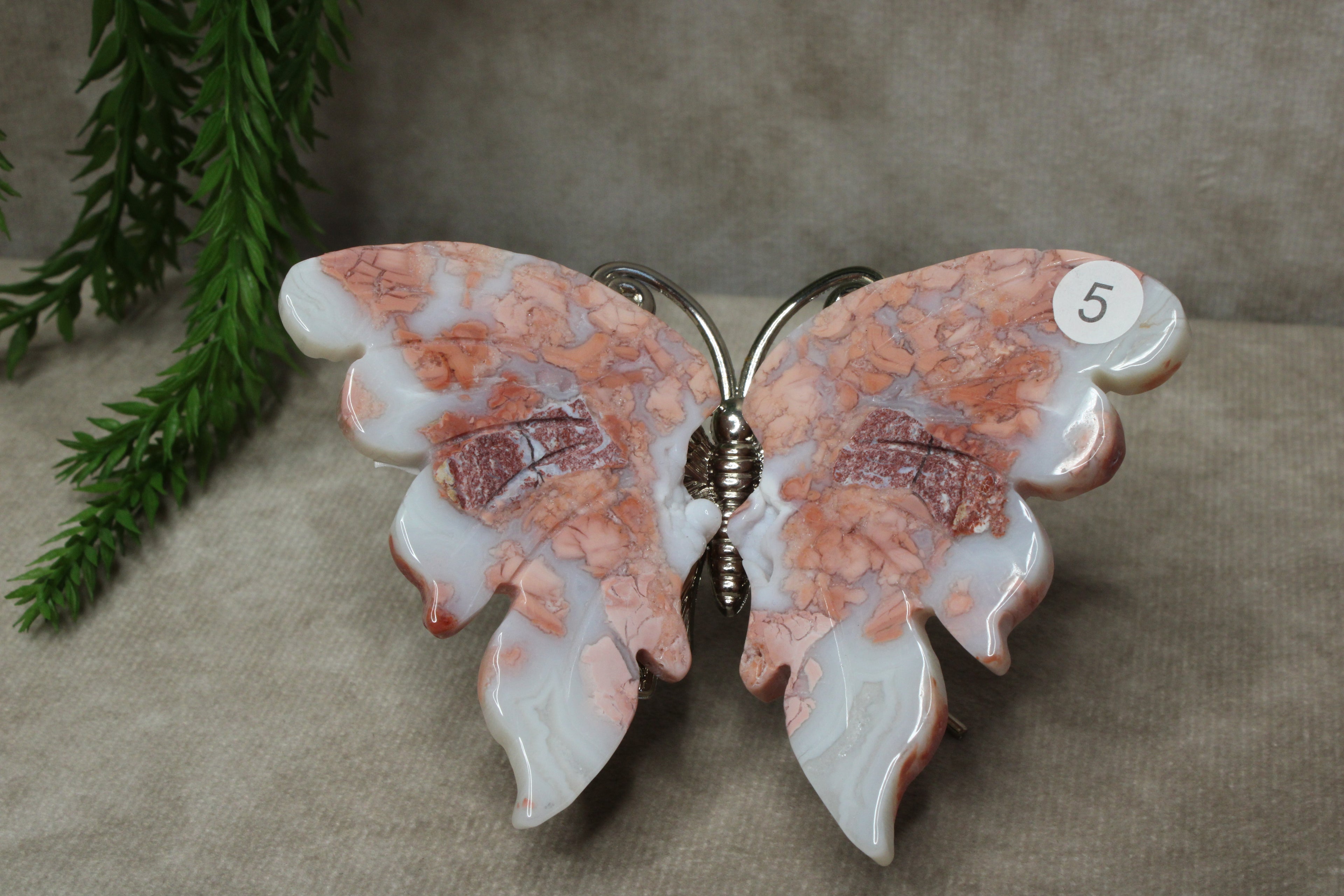 Roze agaat vlinder #5