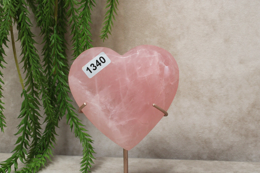 Rozenkwarts hart op standaard #1340