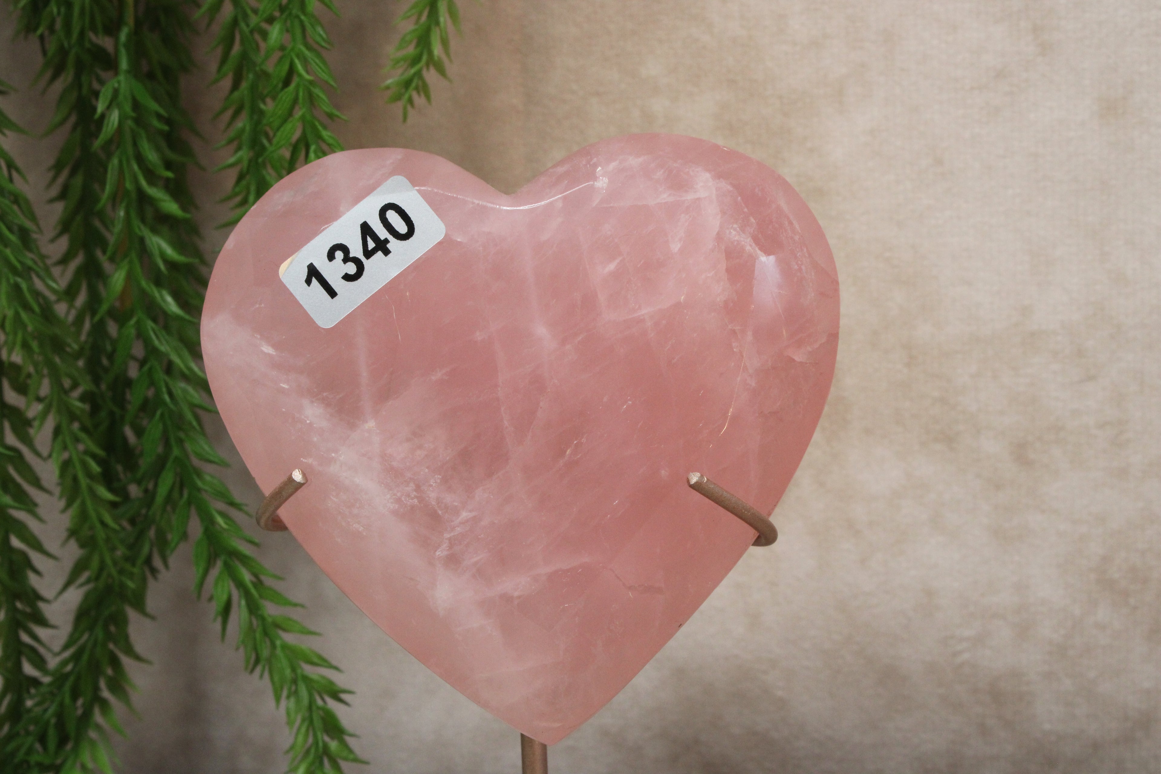 Rozenkwarts hart op standaard #1340