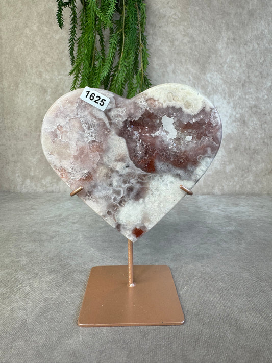 Roze amethist hart #1625