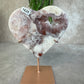Roze amethist hart #1625