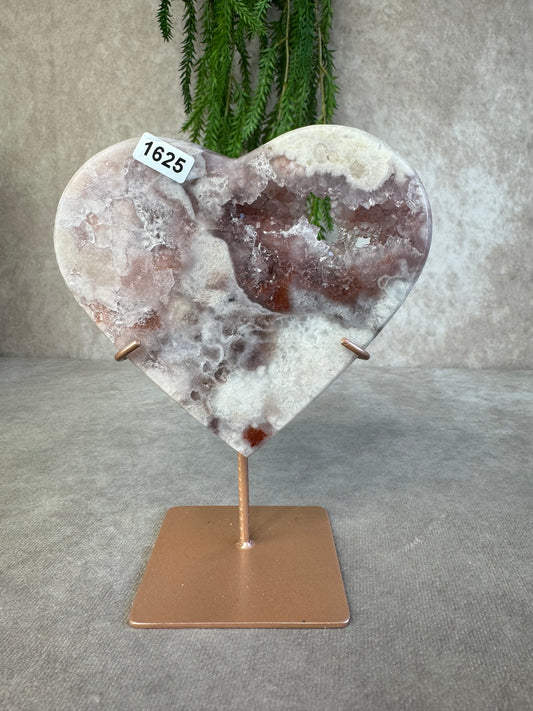 Roze amethist hart #1625