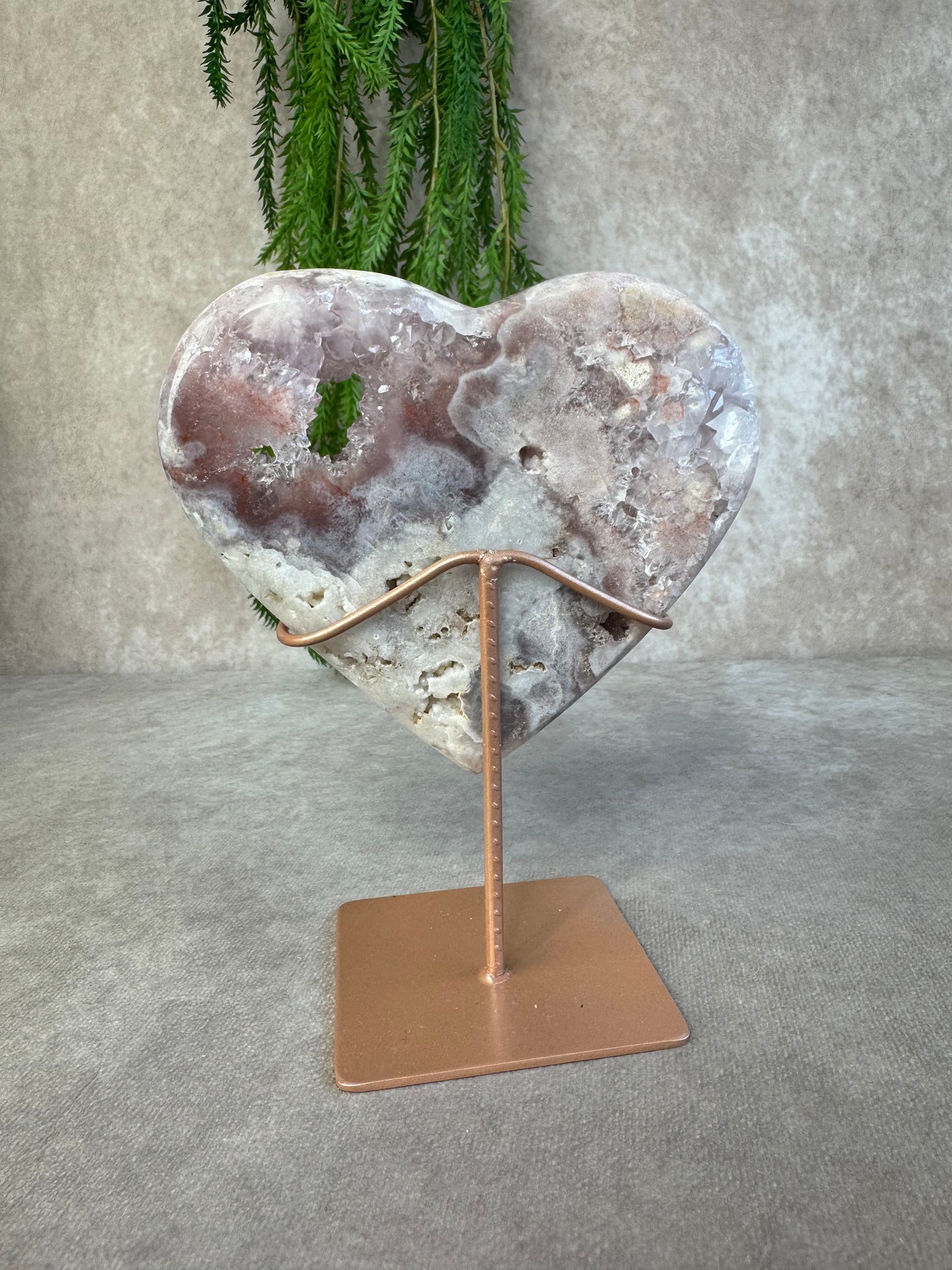 Roze amethist hart #1625