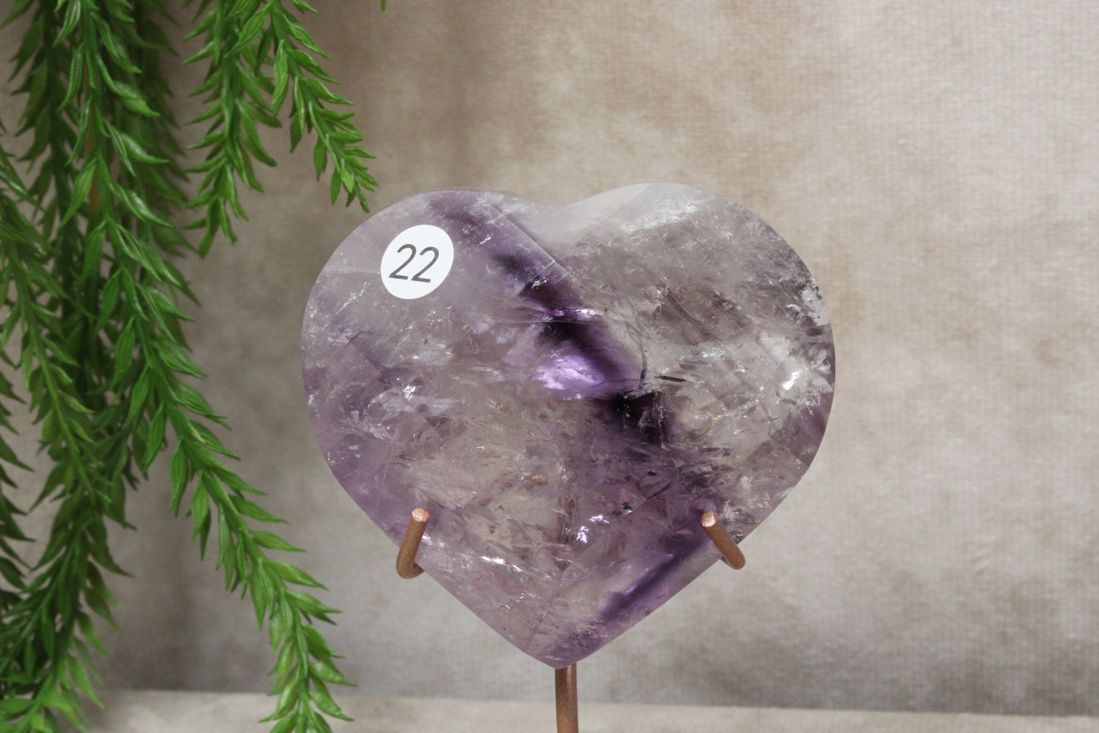 Amethist hartje #22