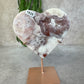 Roze amethist hart #1625