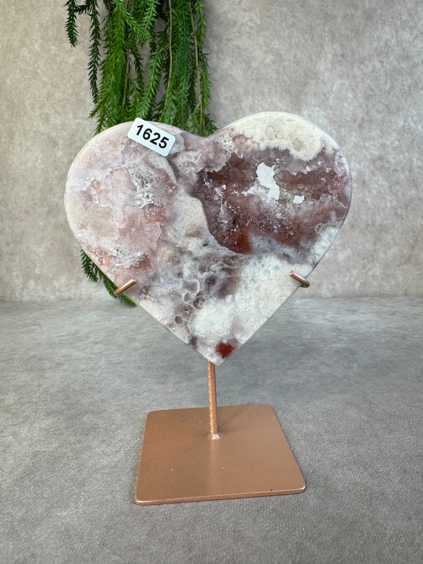 Roze amethist hart #1625