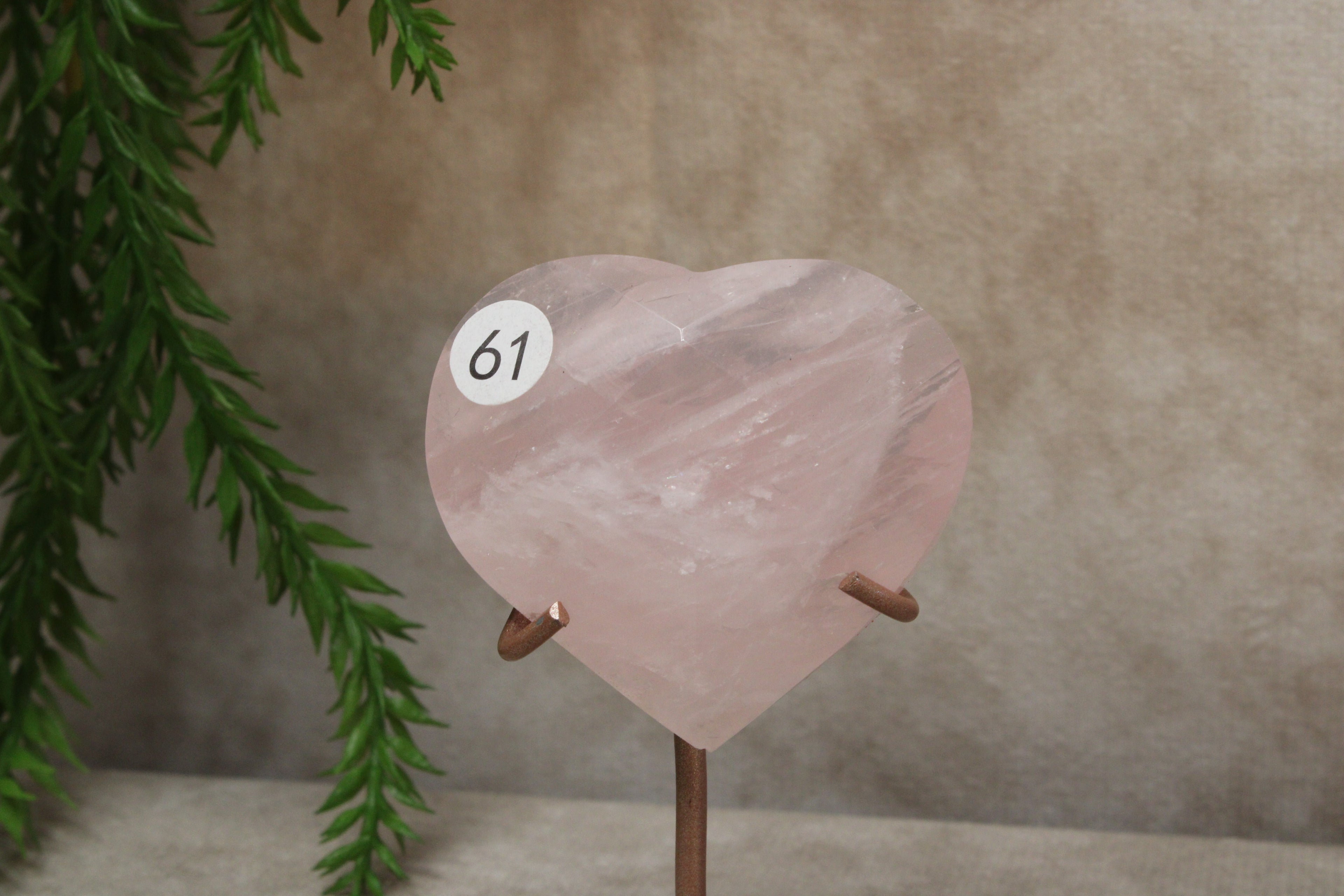 Rozenkwarts hartje op standaard #61