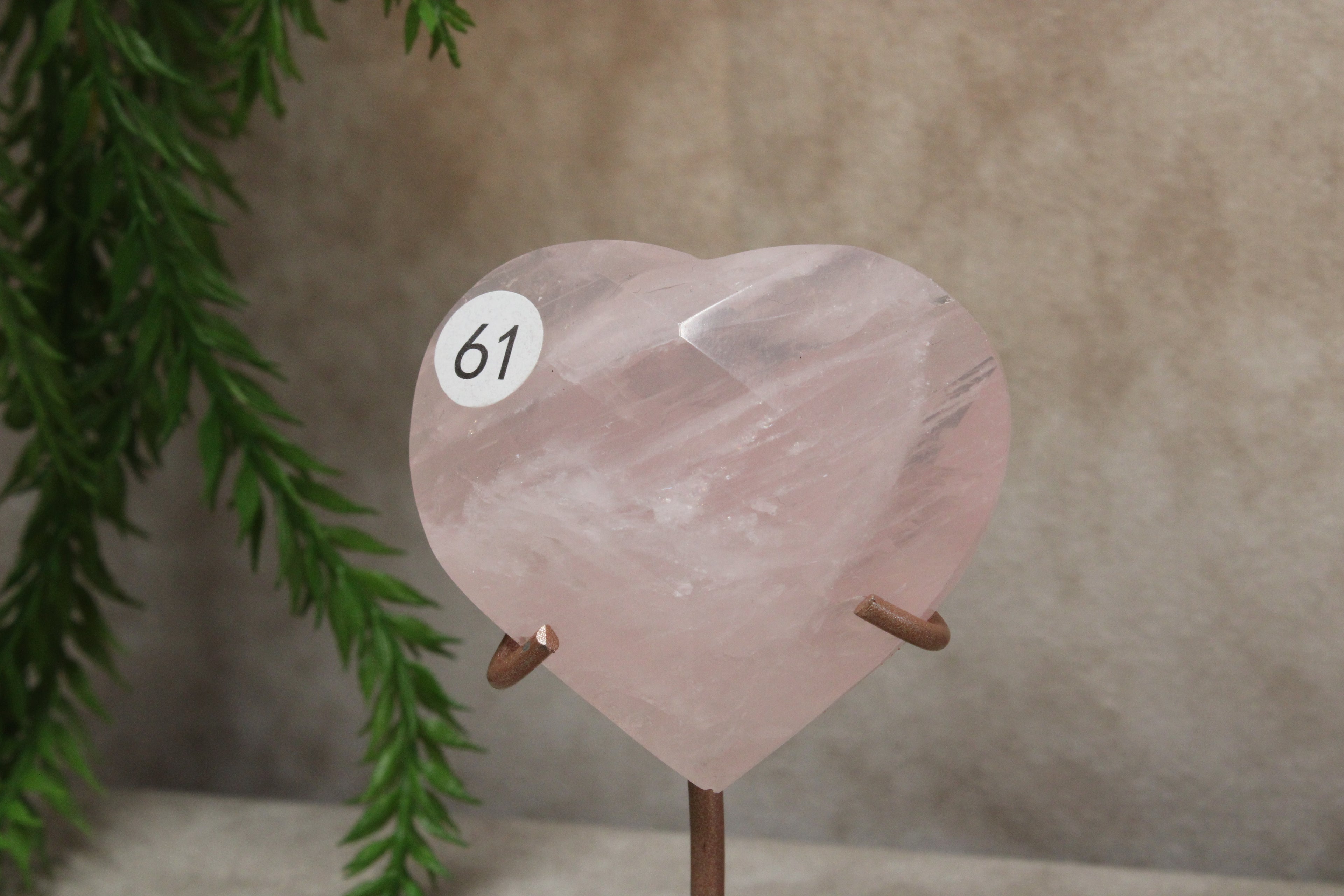 Rozenkwarts hartje op standaard #61