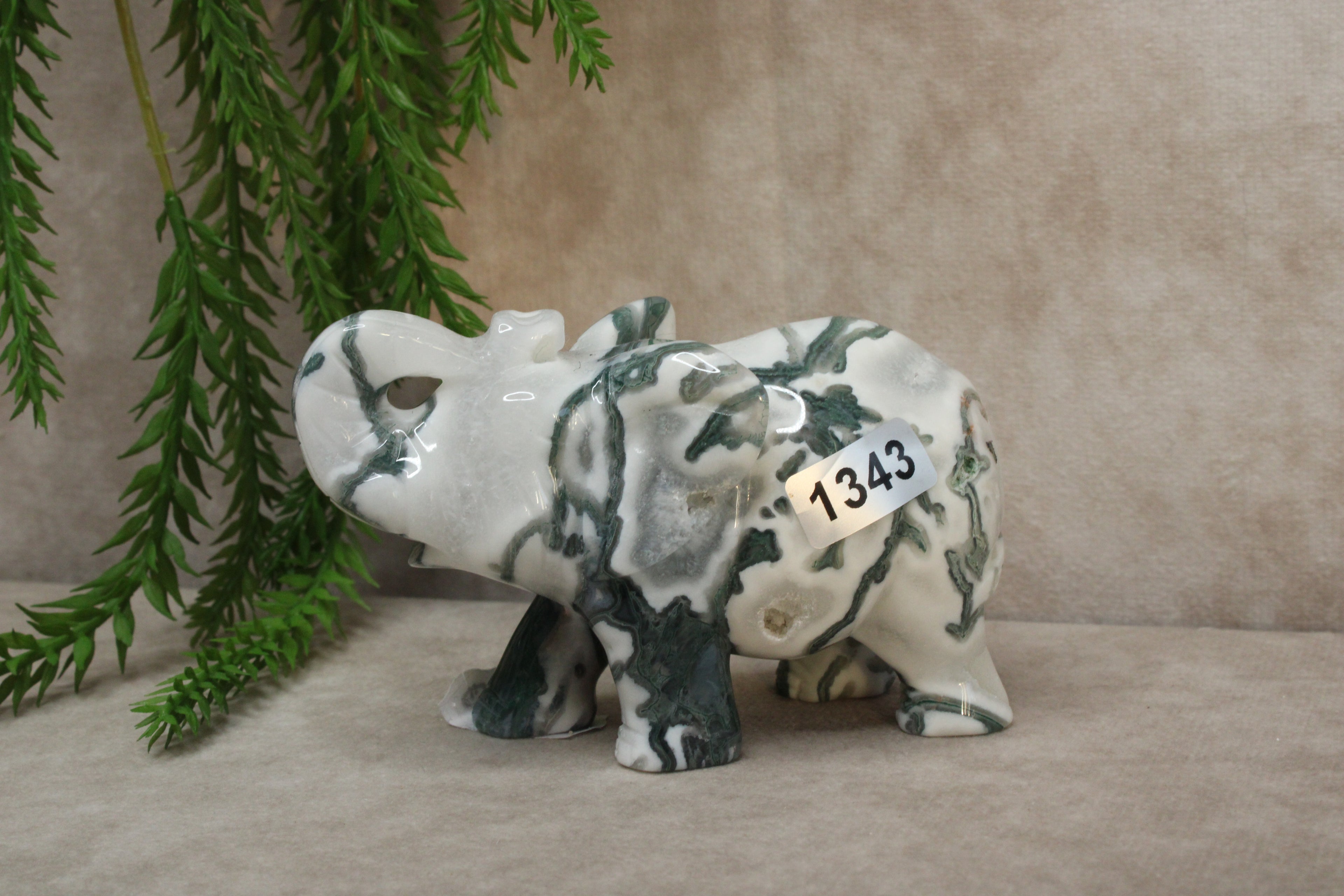 Mos agaat olifant #1343