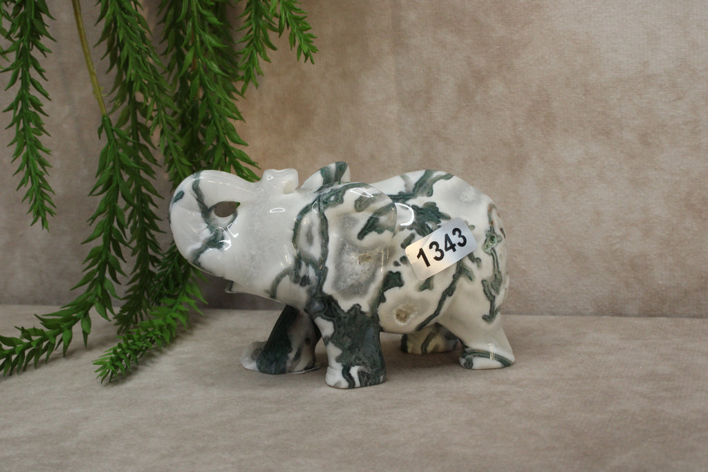 Mos agaat olifant #1343