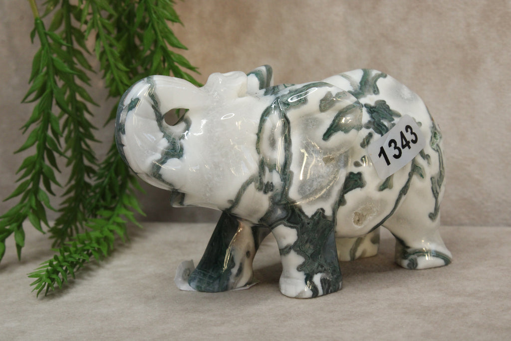 Mos agaat olifant #1343