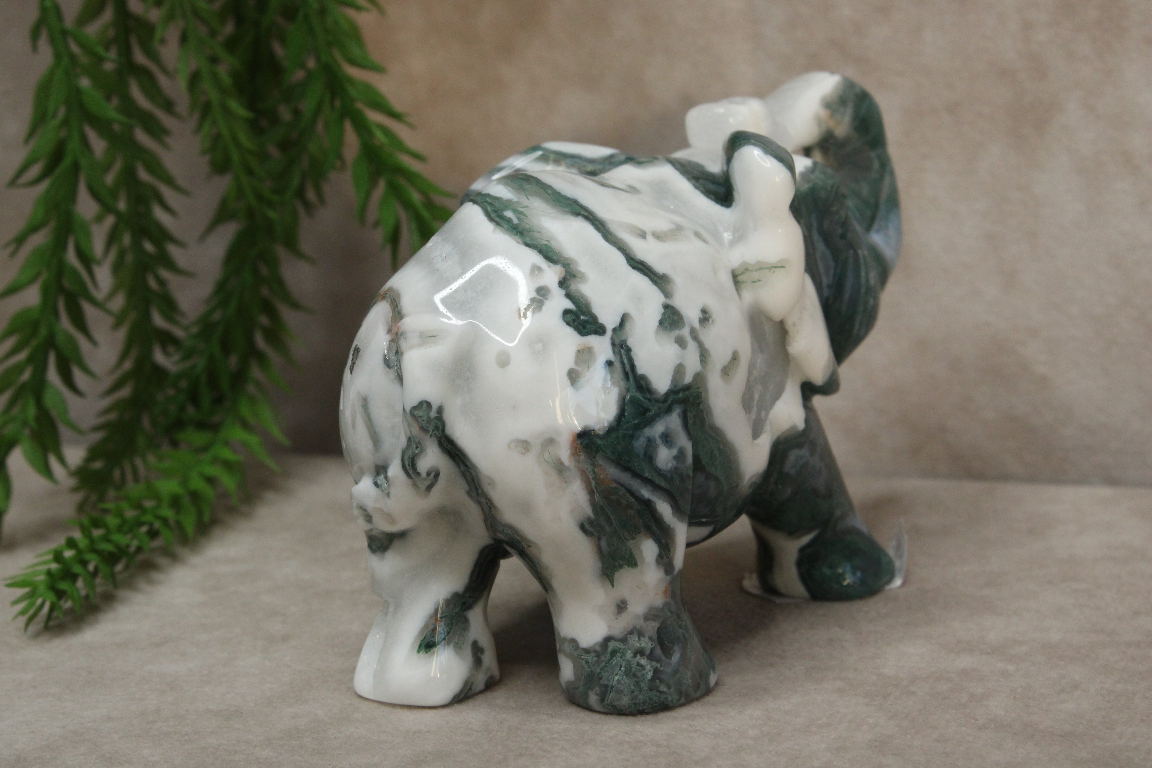 Mos agaat olifant #1343