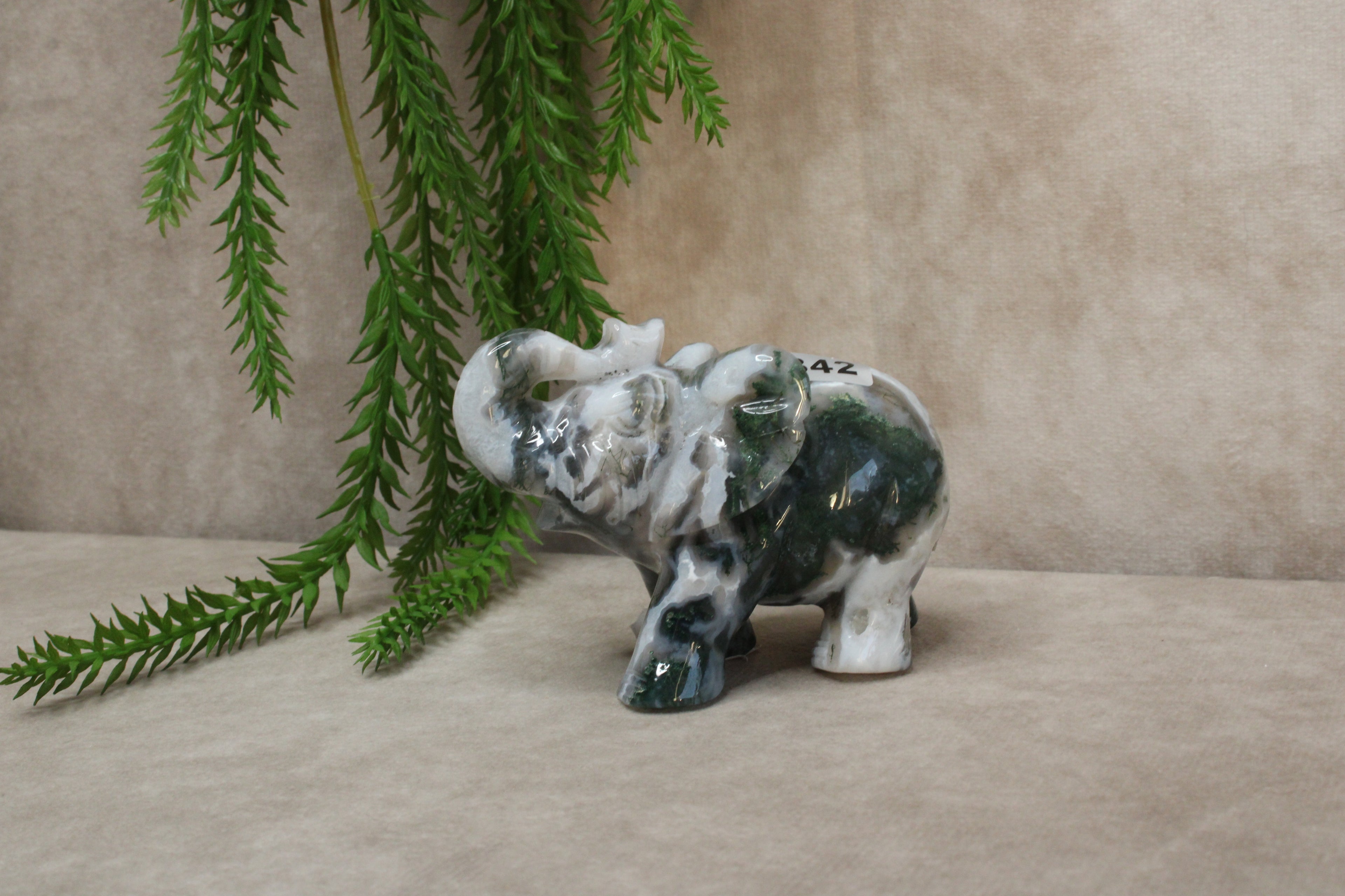Mos agaat olifant #1342