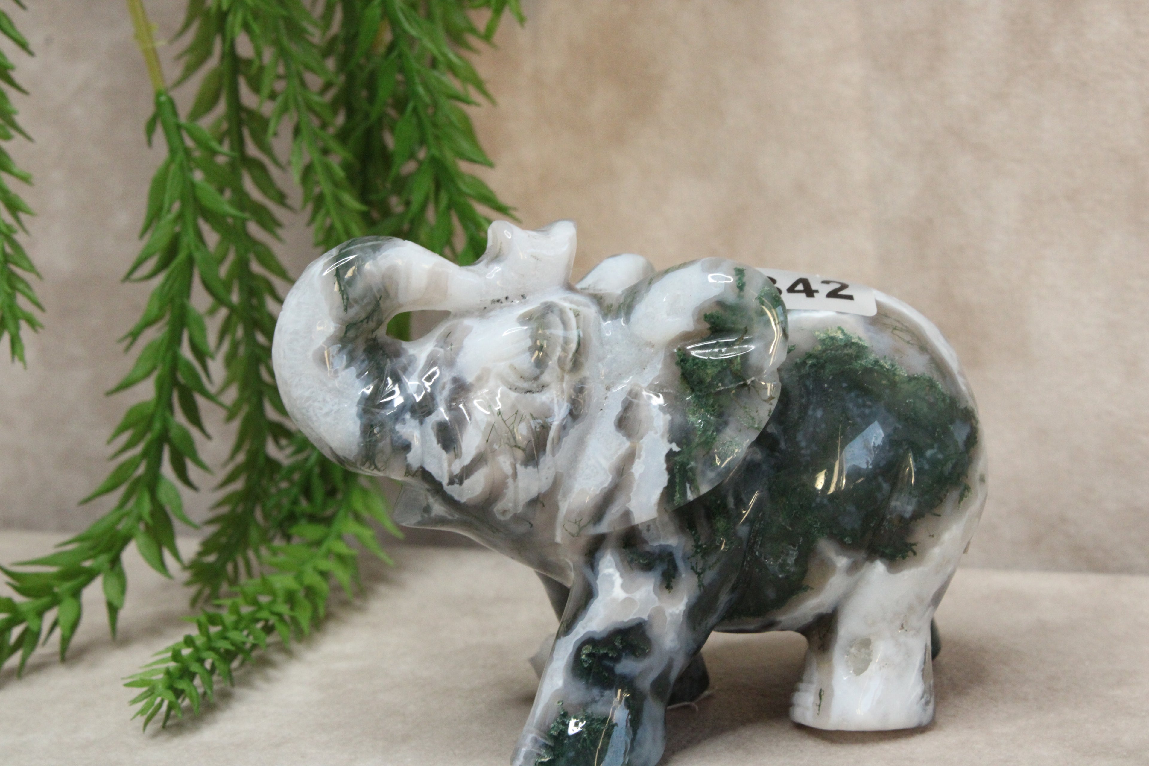 Mos agaat olifant #1342