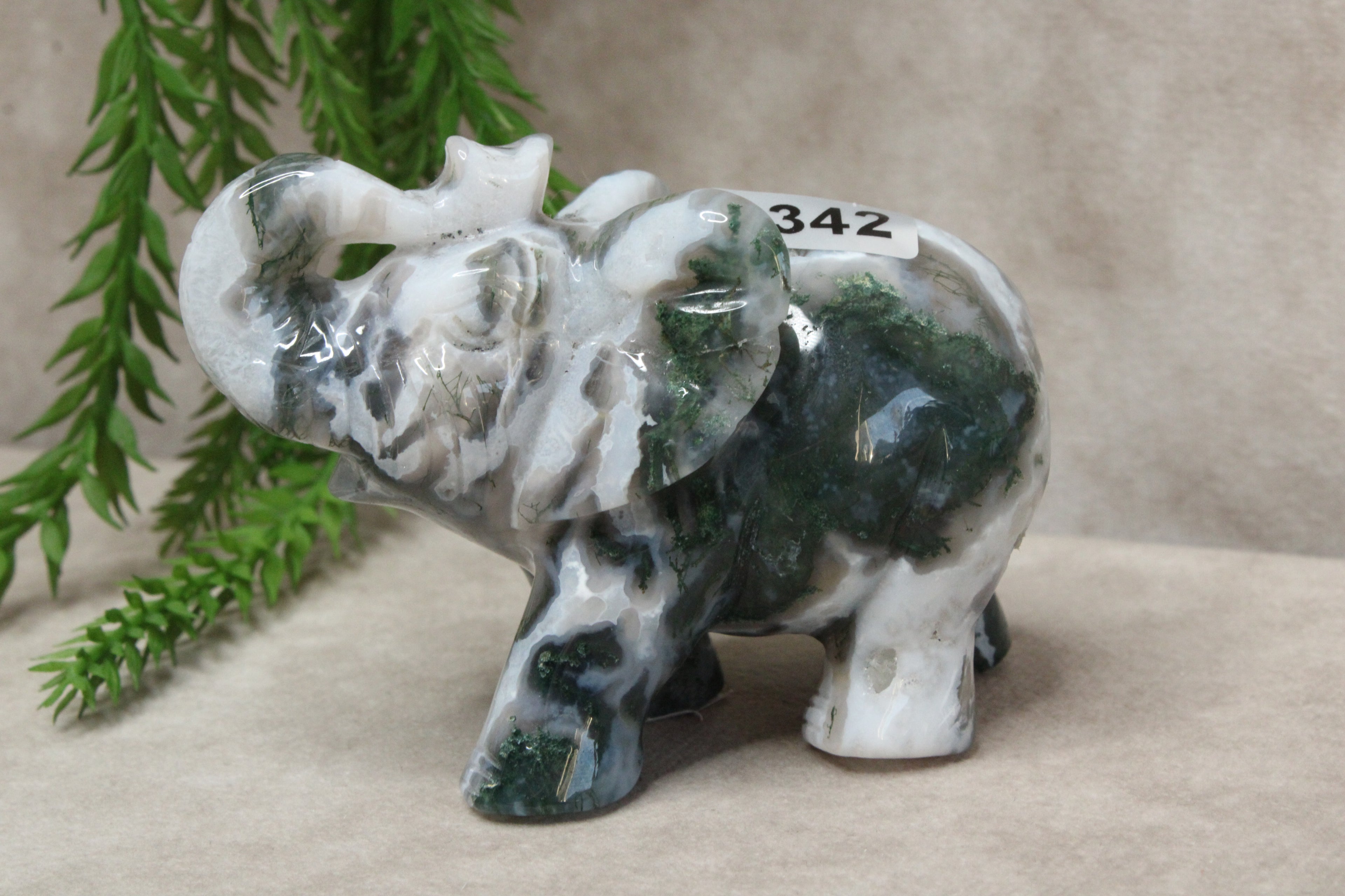 Mos agaat olifant #1342