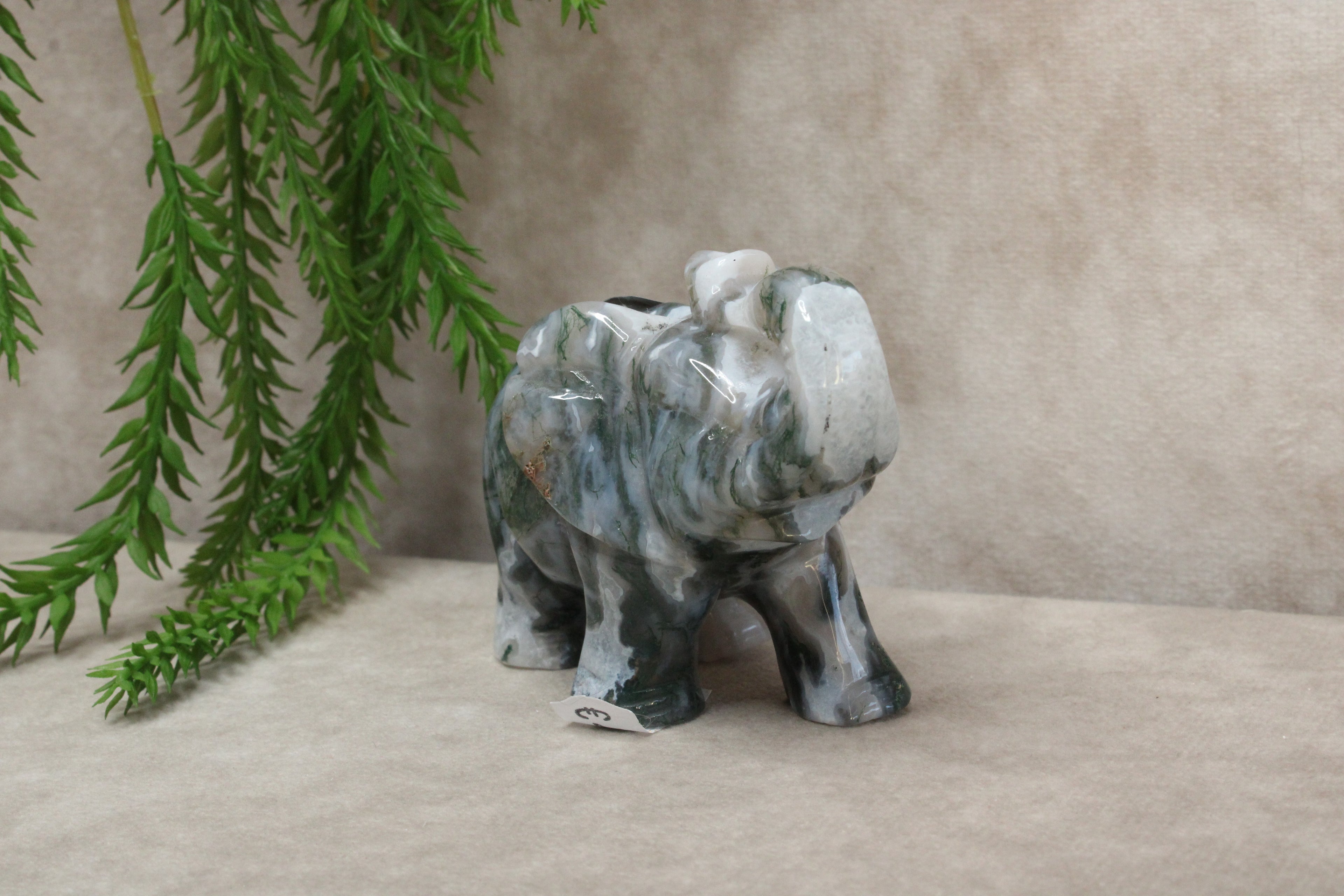 Mos agaat olifant #1342