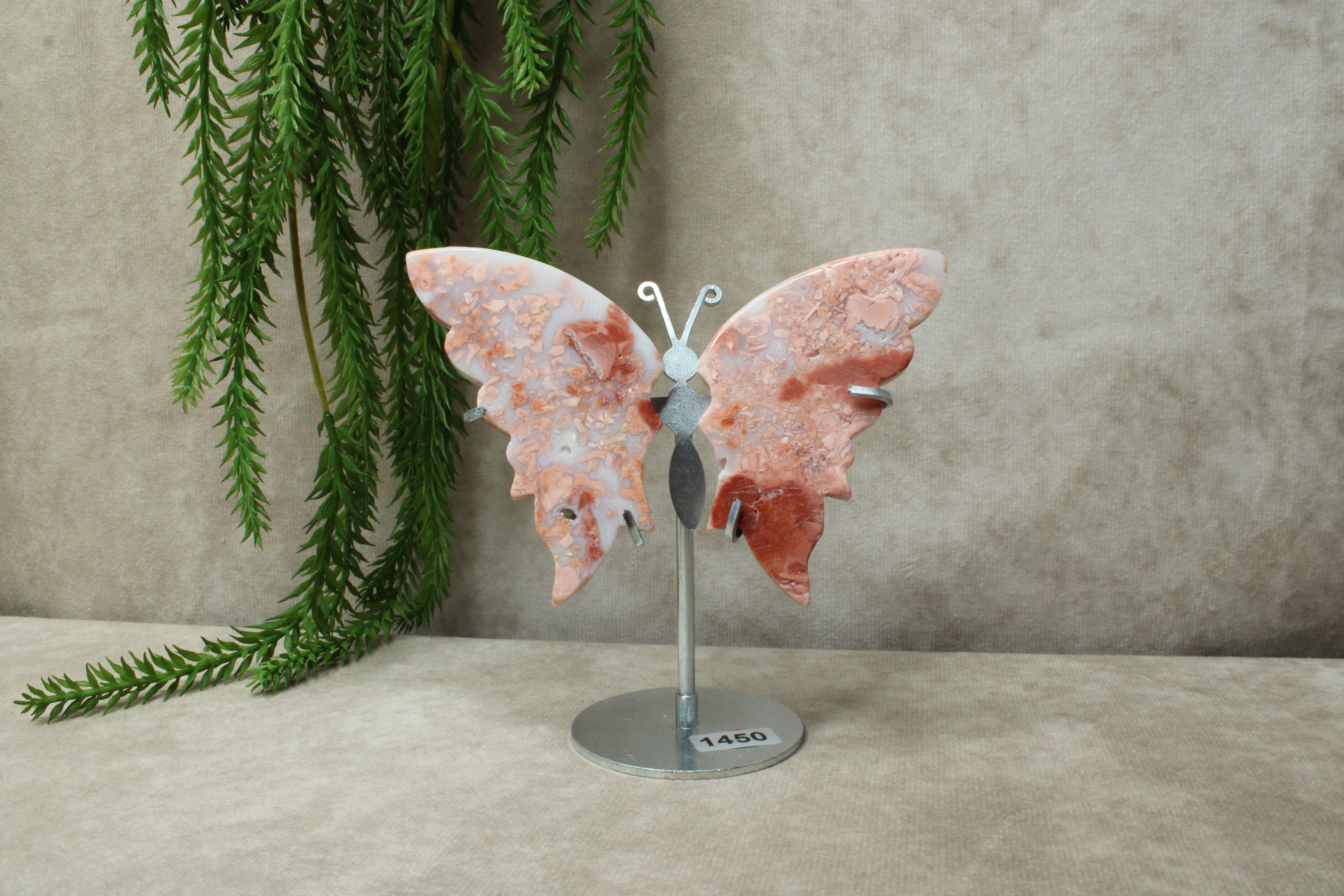 Roze agaat vlinder #1450