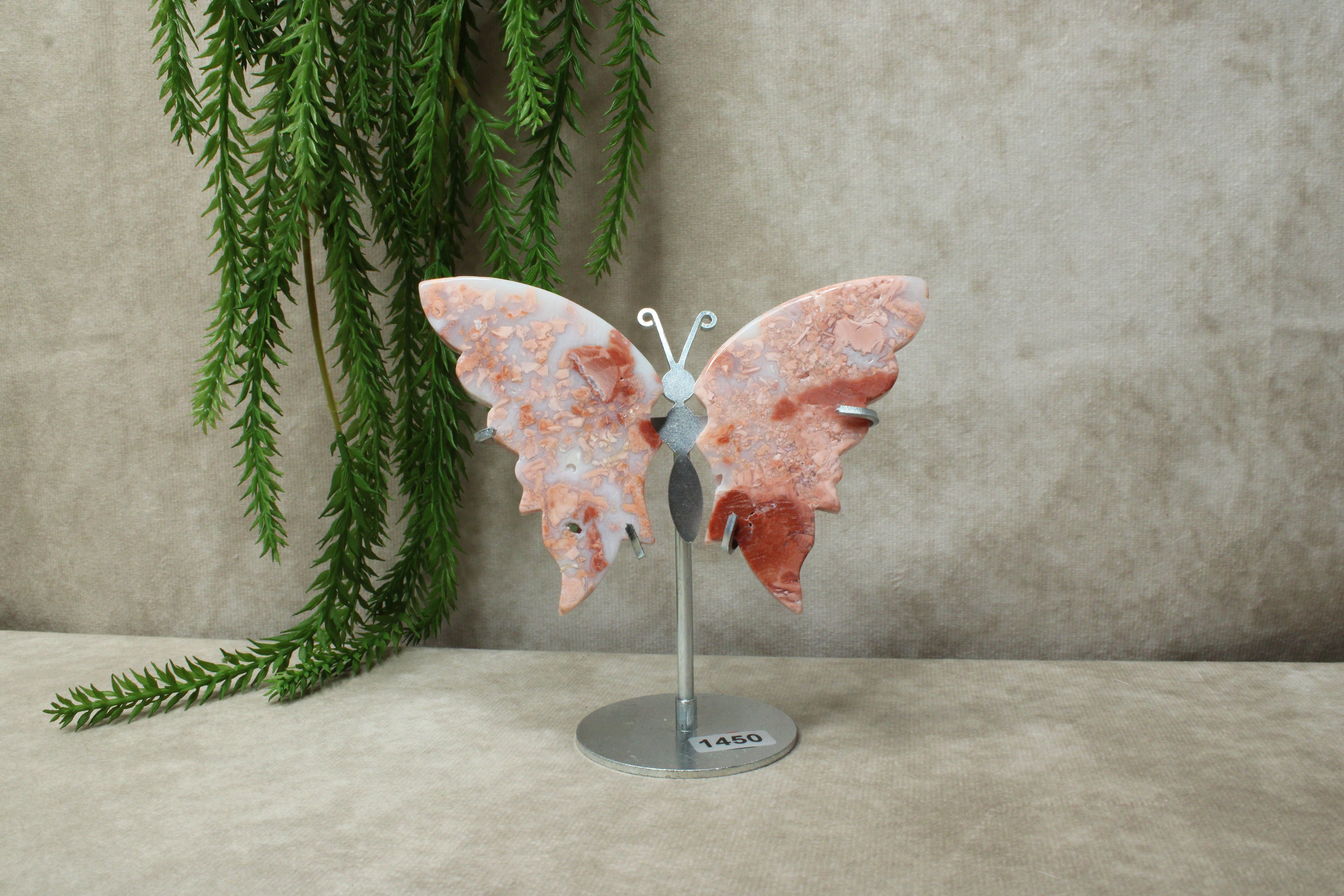 Roze agaat vlinder #1450