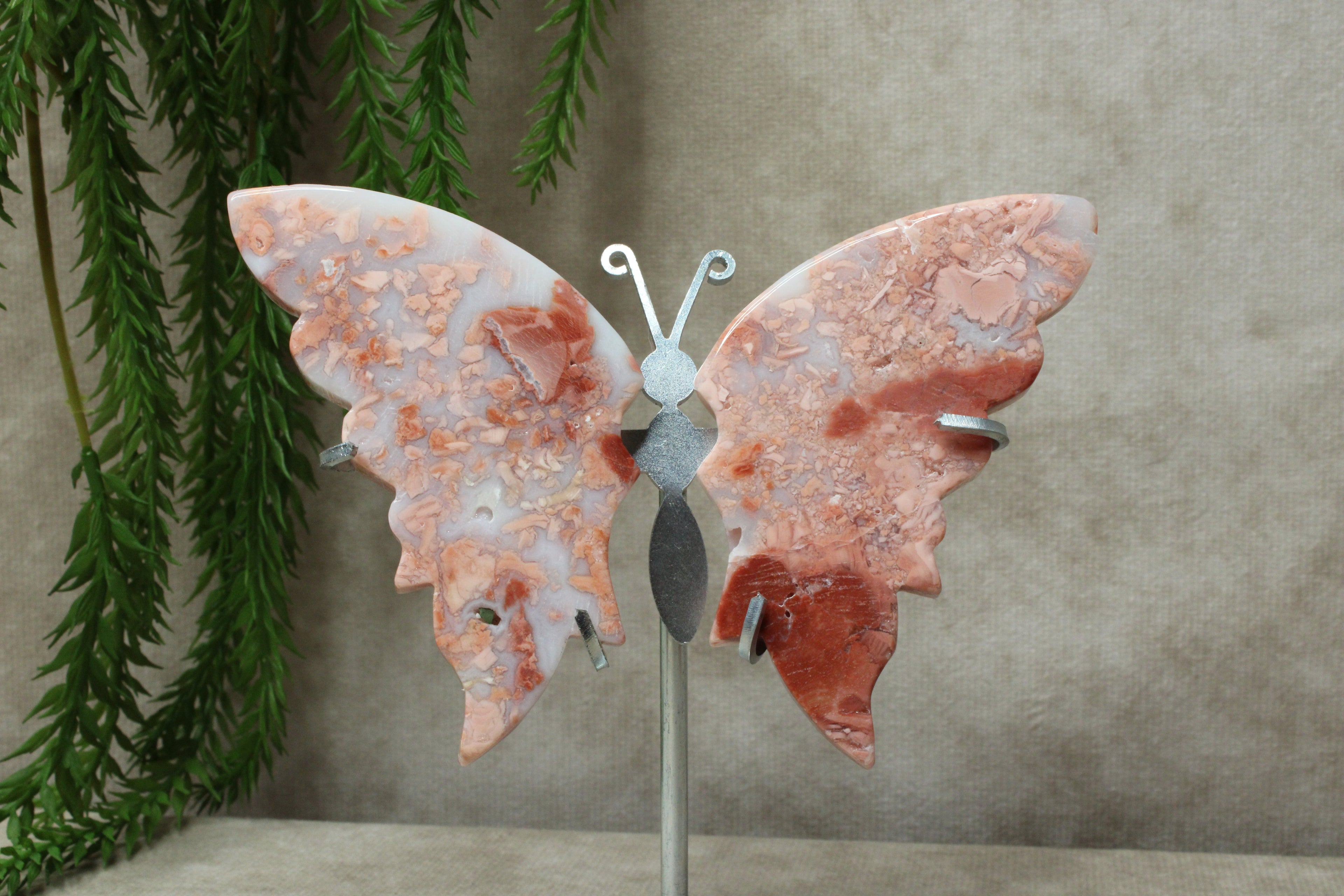 Roze agaat vlinder #1450