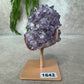 Roze amethist cluster op standaard #1642