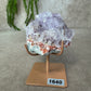 Roze amethist cluster op standaard #1640