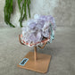 Roze amethist cluster op standaard #1640