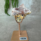 Roze amethist cluster op standaard #1639