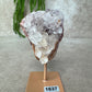 Roze amethist cluster op standaard #1637